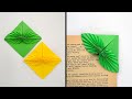 Nice paper bookmark leaves  origami tutorial diy by colormania