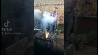 Starting a braai with only chemicals