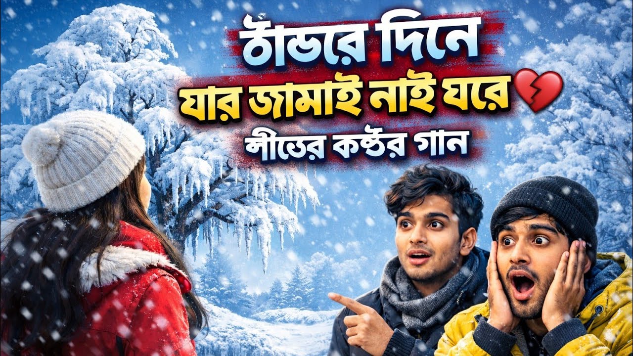 ঠান্ডার দিনে যার জামাই নাই ঘরে 💔 | Winter Sad Song Bangla | Shiter Gaan