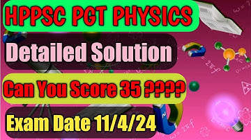 hppsc pgt physics paper 1 answer key||hppsc pgt physics paper 1