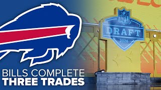 Buffalo Bills complete 3 deals to add selections while moving out of first round of the NFL draft