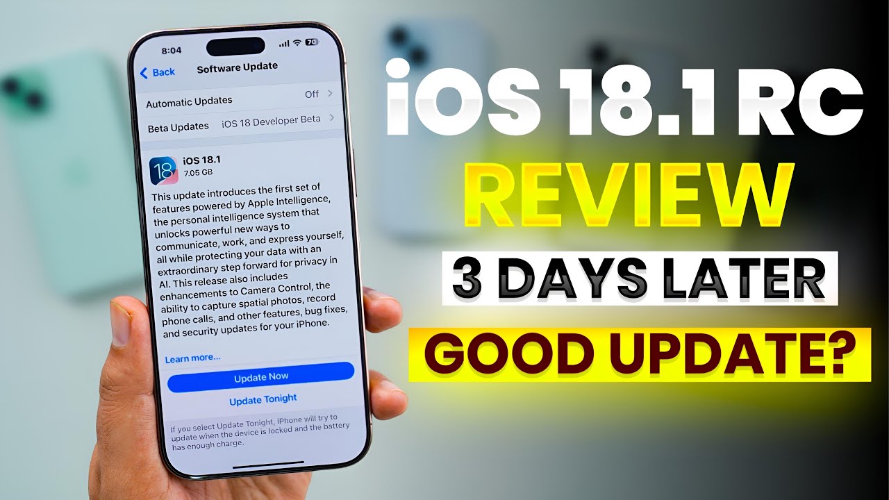 iOS 18.1 RC Review 3 Days Later | Should you update to iOS 18.1 RC ...
