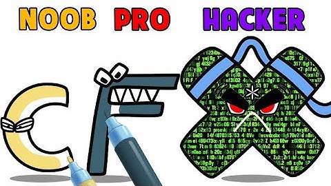 Coloring alphabet lore - All Letters Unlocked  game Noob vs Pro vs Hacker - Aftab Ali Gamerz