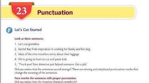 Punctuation | Ch-23 | Class-07 | Collins English grammar and composition book