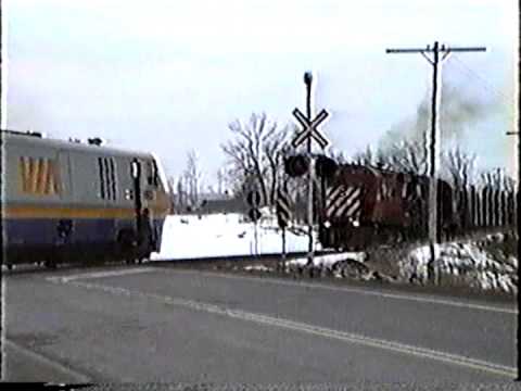 Near Fatal Head on Via Train CP Freight Smithfalls 2