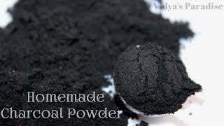 Homemade Charcoal Powder easy to make at Home for Face & Body in Tamil