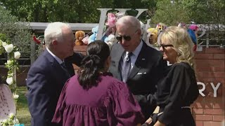 President Biden visits Uvalde and attends mass to remember school shooting victims