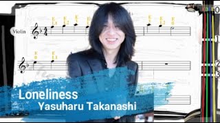 Download Lagu Loneliness | Yasuharu Takanashi | Violin SHEET MUSIC [With Fingerings] [Level 2] MP3