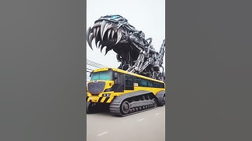 Ai create best hybrid fusion videos with jcb and bus #performance #newyork #americagottalent #show