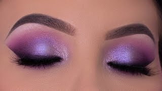 Purple Violet Eye Makeup Tutorial Purple Holiday Makeup