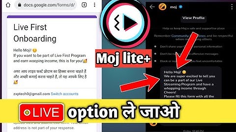 moj lite+ MX Takatak me live option kaise le😍|Live first onbording
