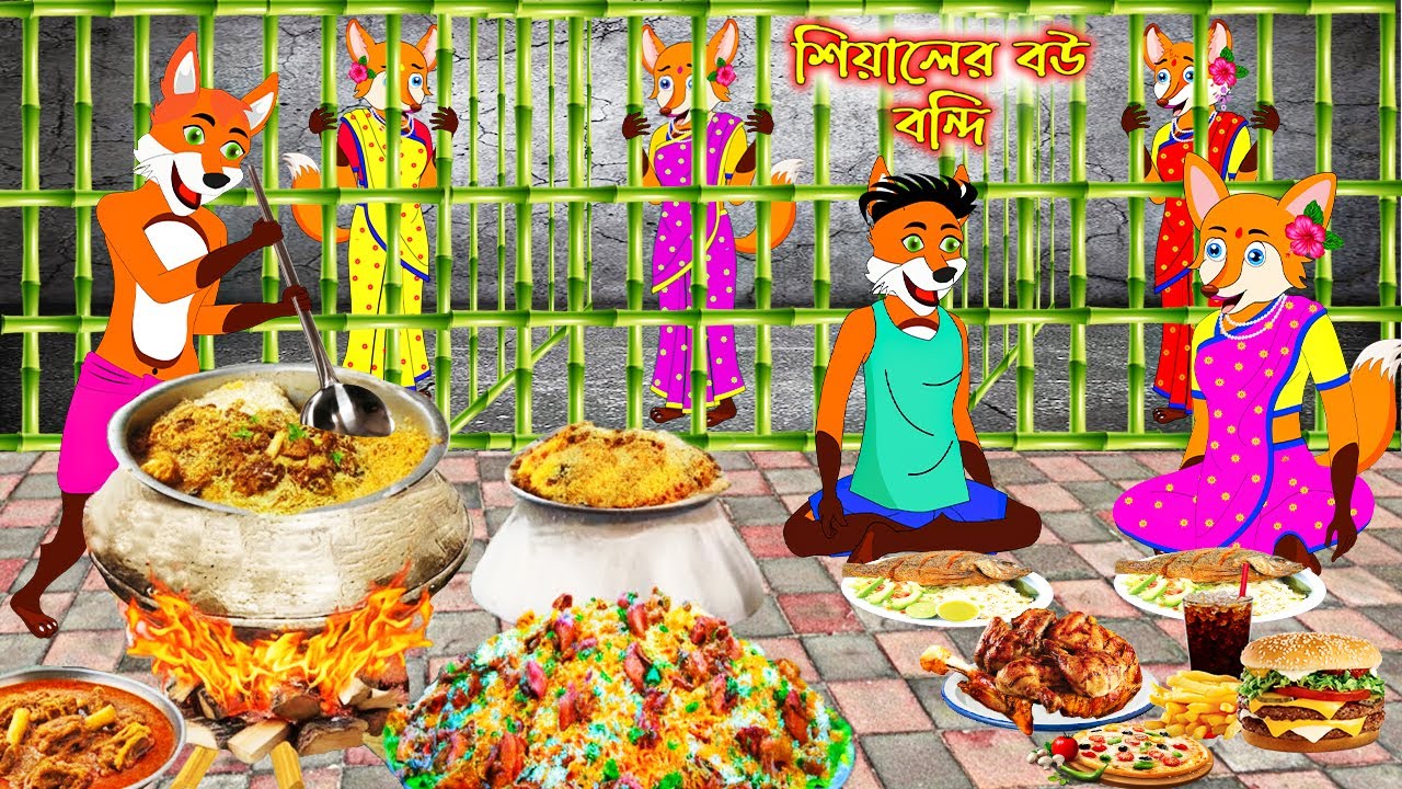 শিয়ালের বউ বন্দি | Siyaler Bou Bondi | Bangla Cartoon | Fox Cartoon | Interesting & Comedy stories