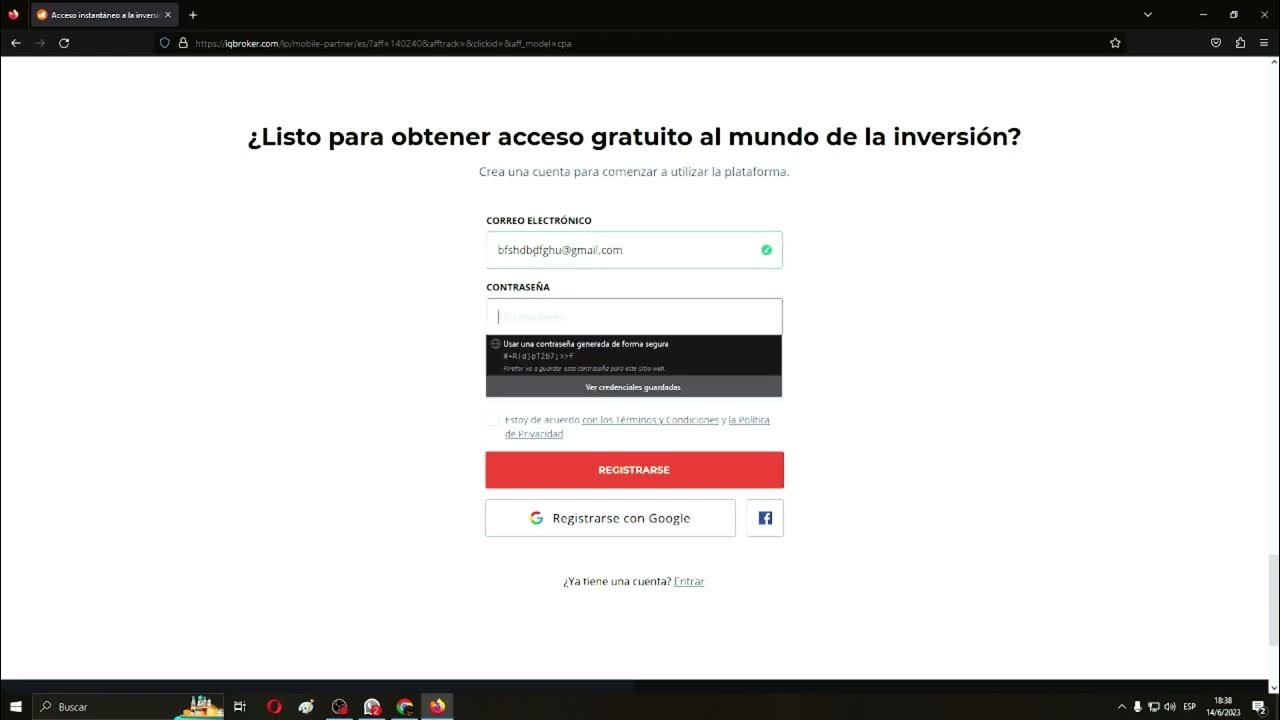 Como crear una cuenta correctamente con mi link de registro en IQ