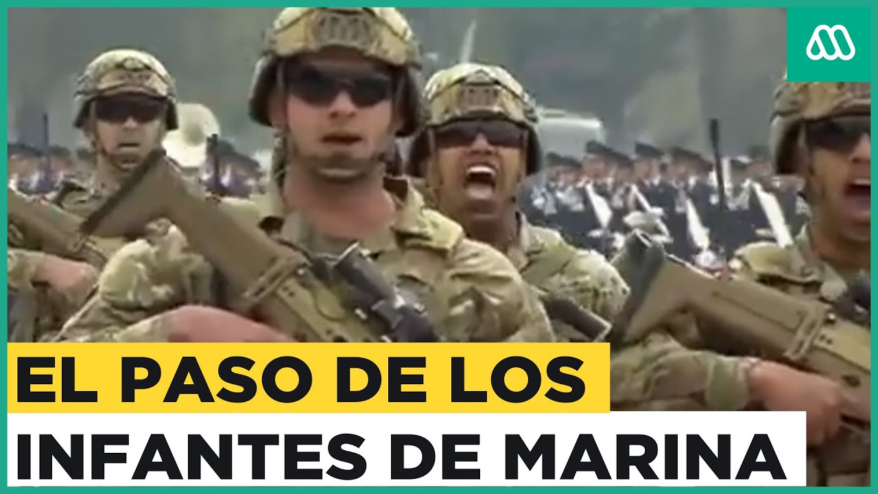 El impactante desfile de batallón de infantes de marina en la Parada Militar 2023