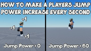 HOW TO MAKE A PLAYERS JUMP POWER INCREASE EVERY SECOND 🛠️ Roblox Studio Tutorial