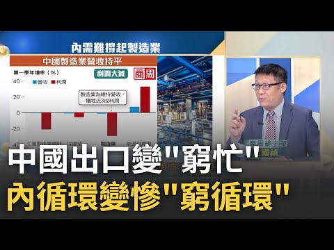 一個"窮"字泰山壓頂? 中國內循環變調 歐美"訂單下滑".高利潤產品減產 難怪中國"窮"到快潤...｜王志郁 主持｜20230512｜Catch大錢潮 feat.呂國禎