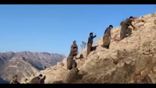 Teröristlerin Mağaradan Çıkarak Teslim Oldu İşte O Anlar