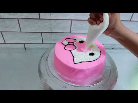 Kue Ulang Tahun Hello Kitty 2 Tingkat. 