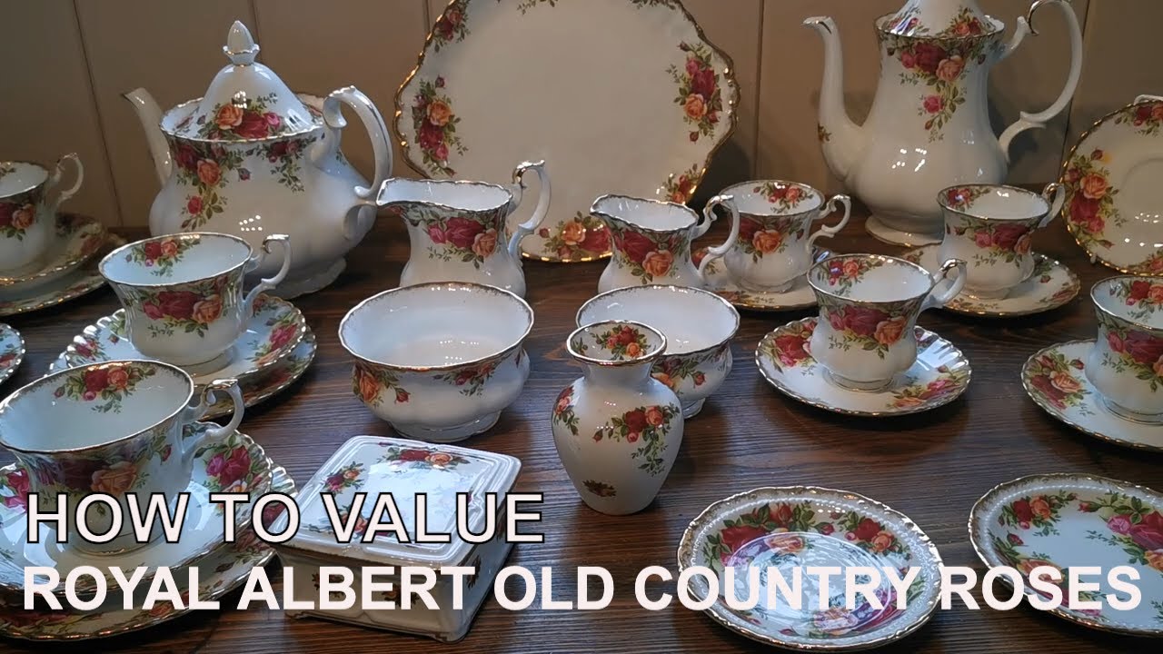 M♦美品　 　 OldCountryRoses 　プレート How to Date & Value Royal Albert Old Country Roses - YouTube