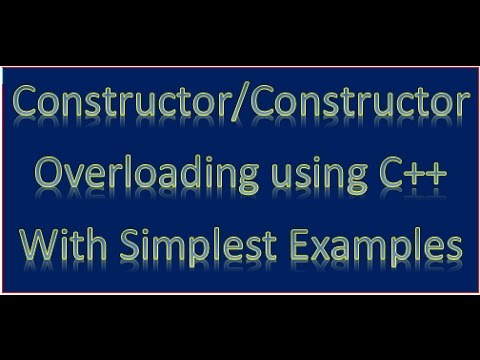 #2 How to use Constructor/construcotr overloading in Class | oop | 2019 ...
