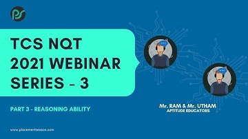 TCS NQT 2021 Webinar Series - 3 | Reasoning Ability | 20 Days Challenge Coupon Code