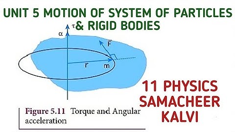 Relation between torque and angular acceleration | Unit 5 | 11 Physics Samacheer kalvi.