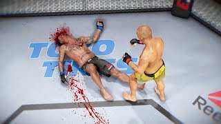 УБИЙСТВО с ПОМОЩЬЮ КОЛЕНА в МИРОВОМ ТОП 10 UFC 3 RANKED НОКАУТЫ