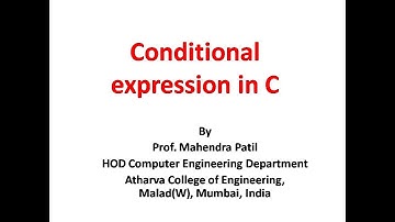 Conditional expression in C