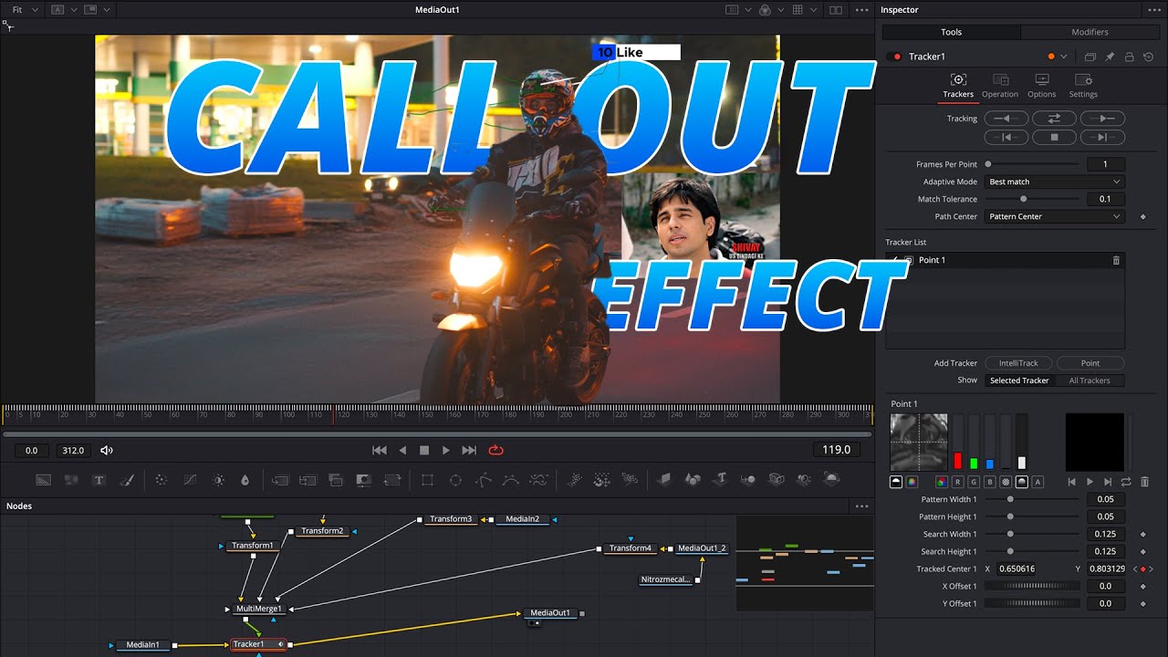 Davinci Resolve 19 Callout Tracking Effect