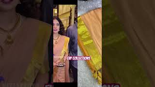 Anna Ben inspired Peach and Gold border Mul cotton saree. DM for order 9870364585