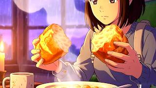 Rain All Night in a Cozy Cabin 🌧️ Warm Bread, Hot Stew & Sleep ASMR screenshot 3