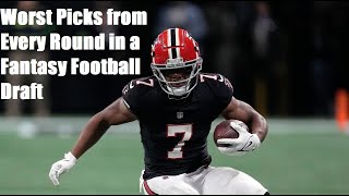 Worst Picks from Every Round in a Fantasy Football Draft
