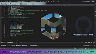 Local Multiplayer SplitScreen Car Racing Game Prototype in Unity