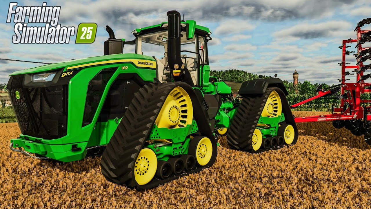 The most powerful tractor - John Deere 9RX 830 in action | Realistic Gameplay | Farming Simulator 25