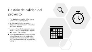 Gestión de calidad del proyecto Capitulo # 8 PMBOK 6ta edición