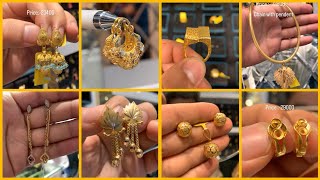Gold Earrings Collection 2026 with Price🍁 || Gold ring designs 💫 || Gold Tops 😍 || Gold Pendant ✨