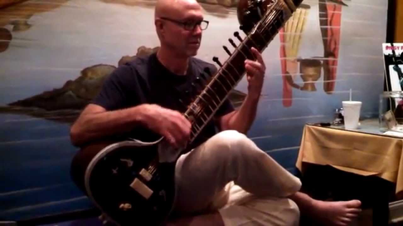 Bigsby Play's Sitar at Sitar Indian Restaurant in Nashville. August 7
