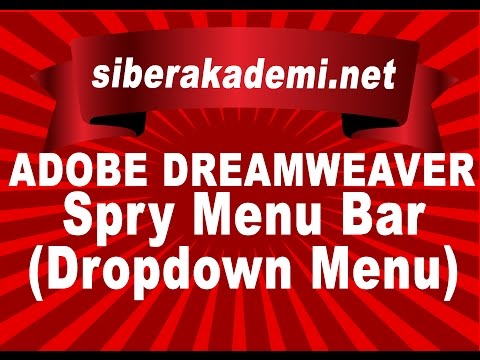 Adobe Dreamweaver Spry Menu Bar (Dropdown Menu)