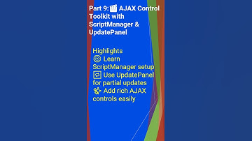 Part 9:🎬 AJAX Control Toolkit with ScriptManager & UpdatePanel#Shorts