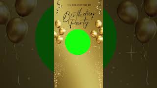 Gold and Black Birthday Party Invitation | Blank Birthday Invitation Template | Invitation Template