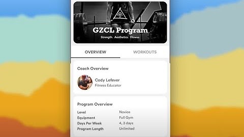 GZCLP on Boostcamp App