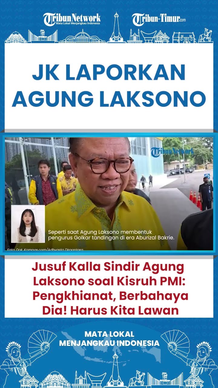 SHORT Nilai Agung Laksono Berbahaya Pengkhianat PMI, Jusuf Kalla Lapor Polisi!