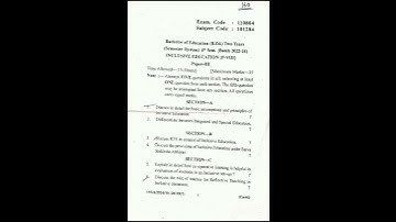 7June,2024 GNDU lastest question papers of B.Ed Sem IV 2022-24