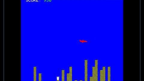 Oric Bomber Game - 10 line BASIC game