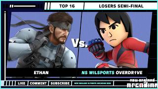 New England Ultimate Arcadian 2026 - Losers Semi-Final - Ethan (Snake) VS Overdr1ve (Mii Brawler) screenshot 2