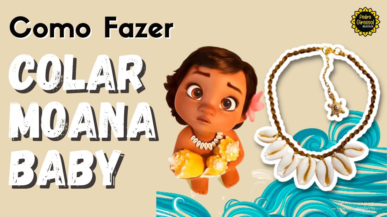 Fantasia Moana Baby Com Colar e Flor