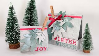 Tutorial | Christmas Gift Box Pouch | Folds Flat | Scoreboard Make