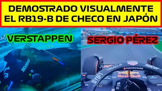 DEMOSTRADO CON VIDEOS: BRUTAL DIFERENCIA DE ESTABILIDAD DEL RB19 DE CHECO Y EL DE MAX EN GP F1 JAPÓN