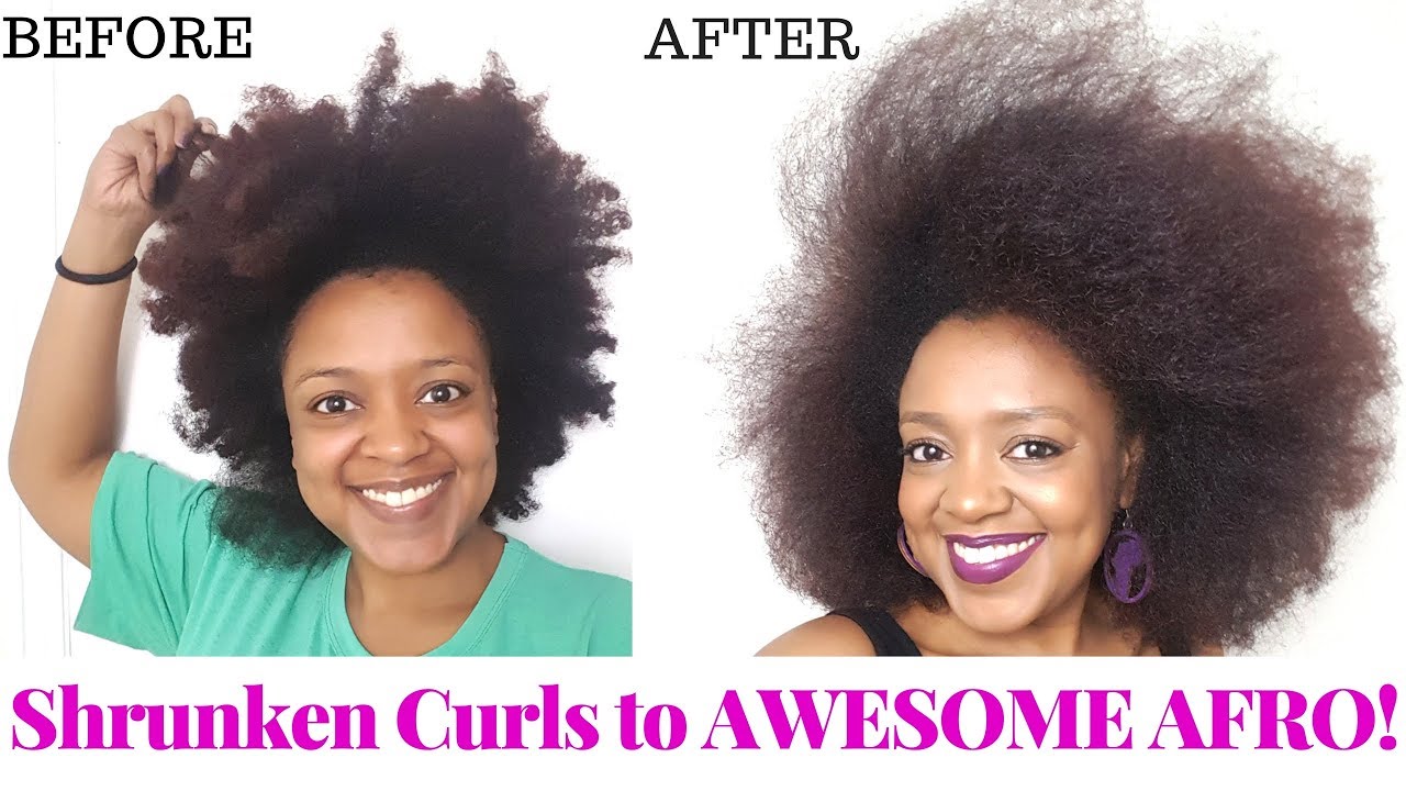 How To Shrunken Curls To Awesome Afro Type 4 Natural Hair The