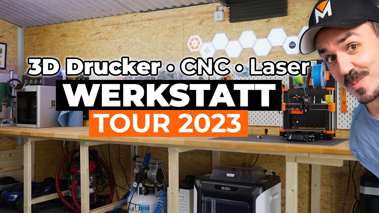 3D Drucker Werkstatt Tour 2023 inkl. zukünftiger CNC & Laser Projekte ...